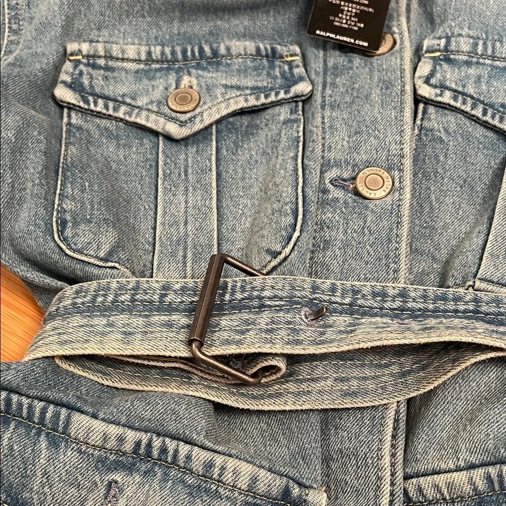 NEW Ralph Lauren Lauren Light  Jean Jacket with Belt and jeans. - Picture 12 of 16